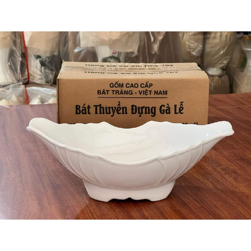 🌸BÁT THUYỀN ĐỰNG GÀ GỐM SỨ 22419