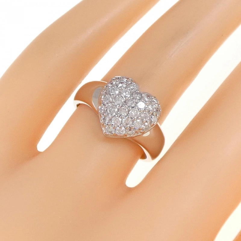 Nhẫn kim cương pavé hình trái tim PT900 0.70CT 669833