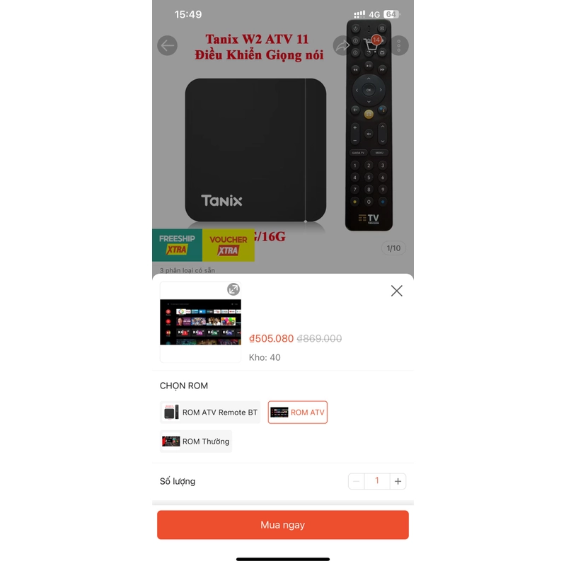 Tv box androi tv tanix w2 atv 11  328286