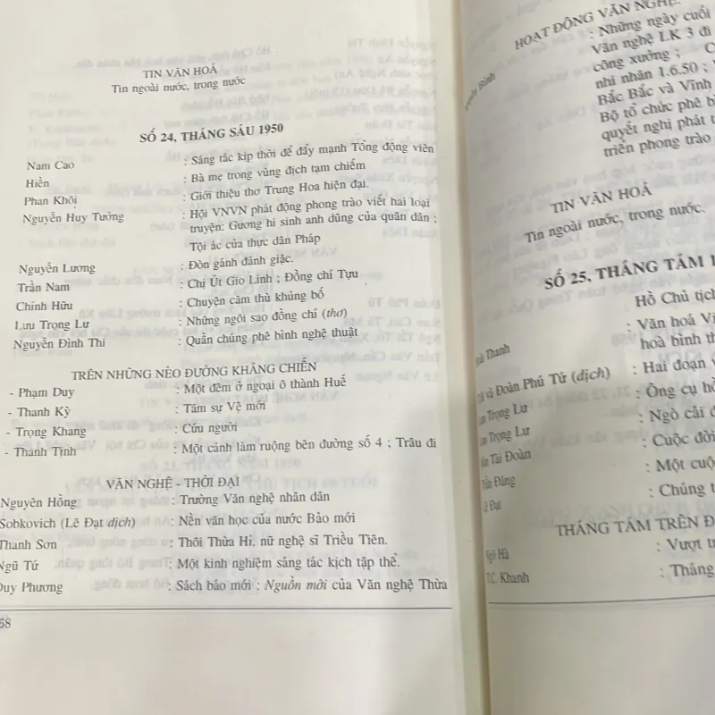 Sưu tập VĂN NGHỆ 1948 - 1954 : tập 3 - 1950 nhà xuất bản hội nhà văn  1035147