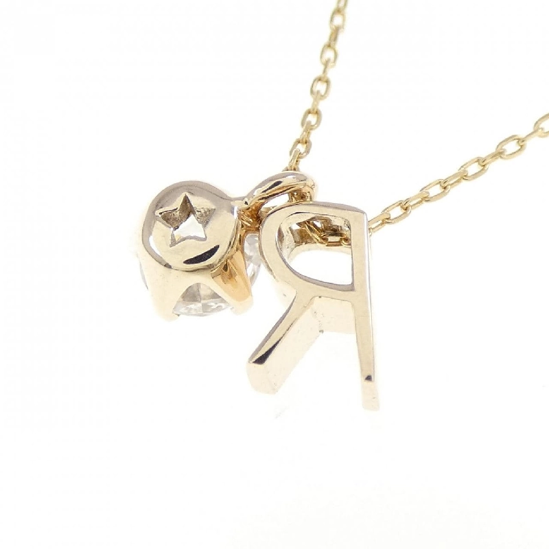 K10YG Chữ cái R Dây chuyền Cubic - Hàng hiệu Chính hãng 860544