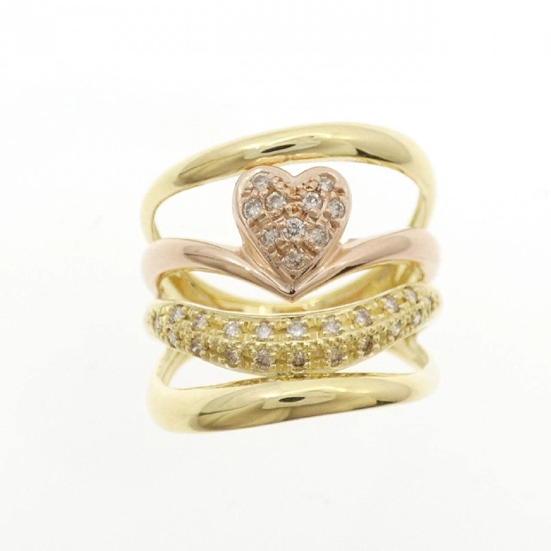 Nhẫn kim cương hình trái tim K18YG/K18PG 0.25CT - Hàng hiệu chính hãng 852212