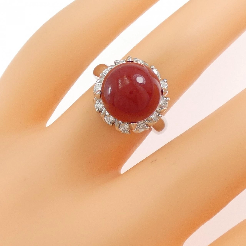 Nhẫn san hô PT900 11.1mm 667754