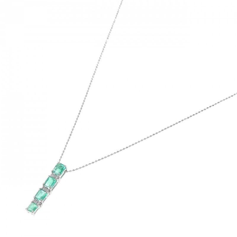K18WG Emerald Necklace 0.93CT - Hàng hiệu Authentic 856801