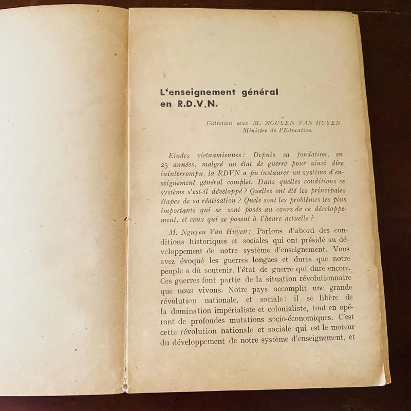 Etudes Vietnamiennes: L'enseignement Général en R.D.V.N.  473732