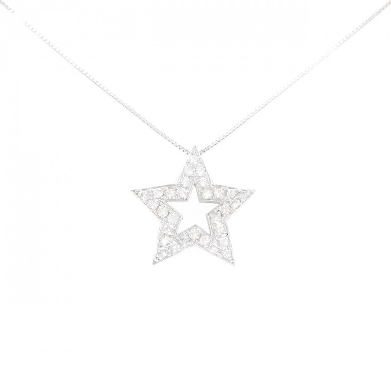 K18WG Ngôi sao Kim cương Dây chuyền 1.01CT - Hàng hiệu Chính hãng 861792