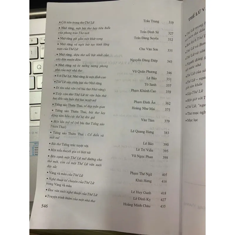 THẾ LỮ VỀ TÁC GIA VÀ TÁC PHẨM 602770