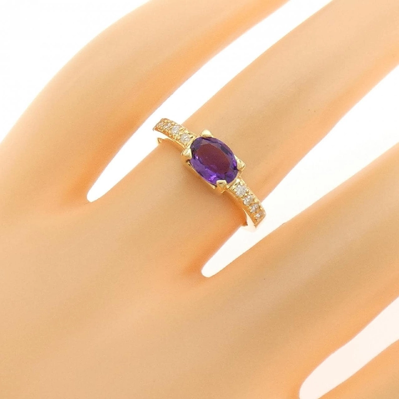 Nhẫn Amethyst K18YG 0.57CT - Hàng hiệu Chính hãng 853246