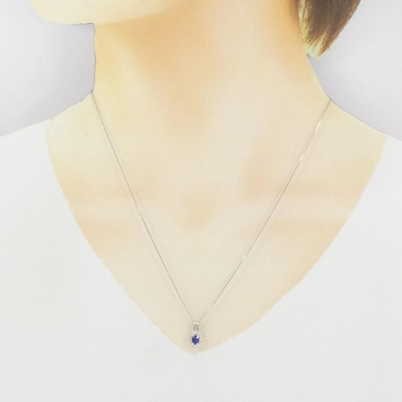 Dây chuyền Sapphire PT900/PT850 0.37CT - Hàng hiệu Chính hãng 861421