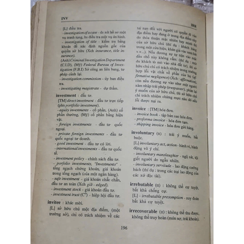 Từ điển Anh Việt Tài chính thương mại, quan thuế, bảo hiểm, luật, hành chính, 539907