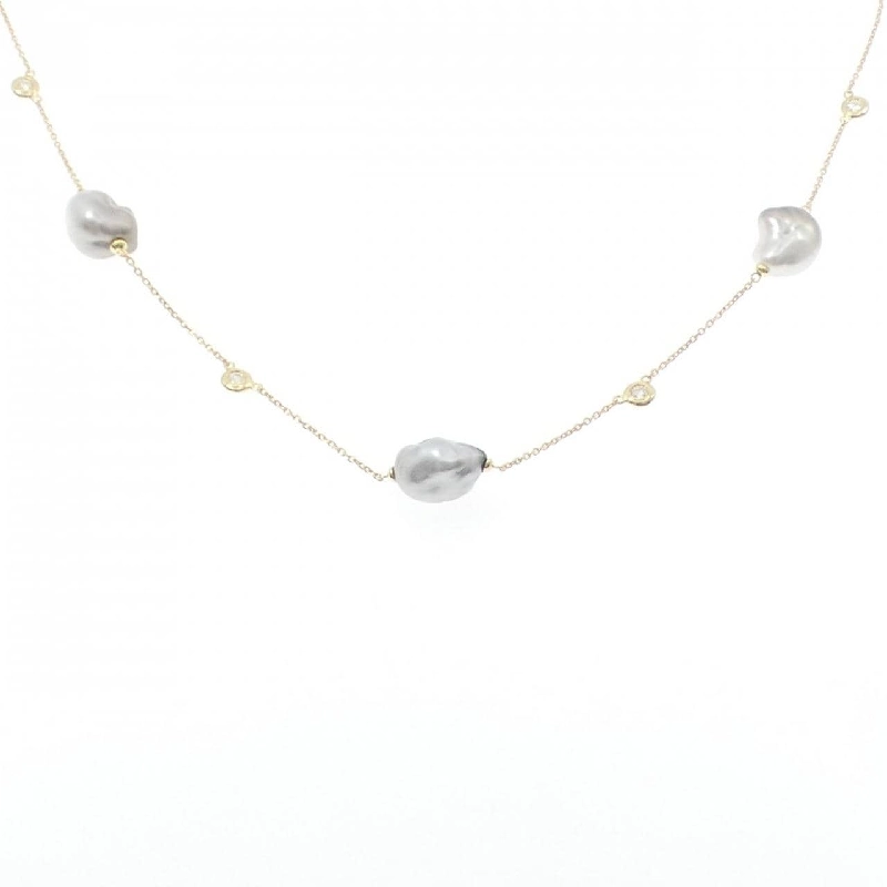 K18YG Ngọc trai đen dây chuyền - Hàng hiệu Authentic 847644