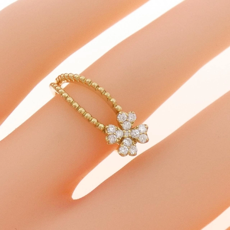 Nhẫn kim cương hoa K18YG 0.16CT 667991