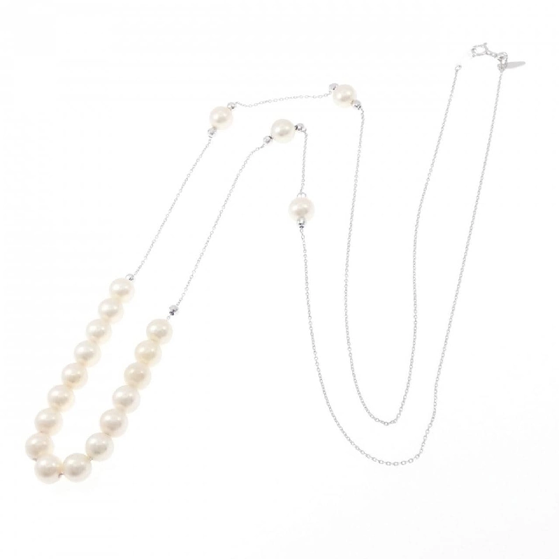 K18WG Ngọc trai Akoya Dây chuyền - Hàng hiệu Chính hãng 848611