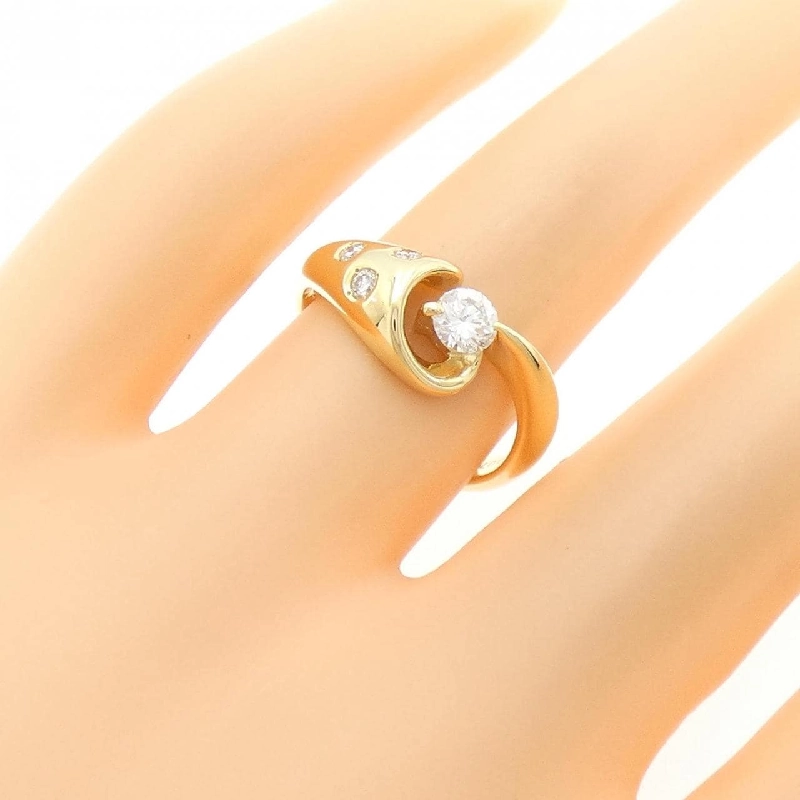 Nhẫn kim cương K18YG 0.275CT 671382