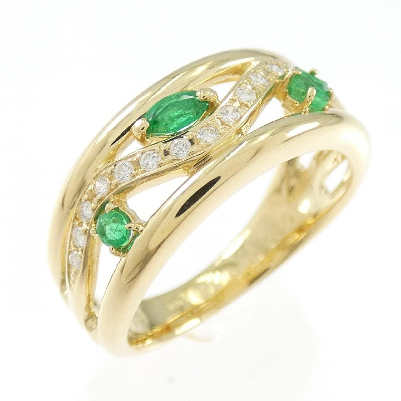 Nhẫn Ngọc Lục Bảo K18YG 0.20CT - Hàng hiệu Chính hãng 855855