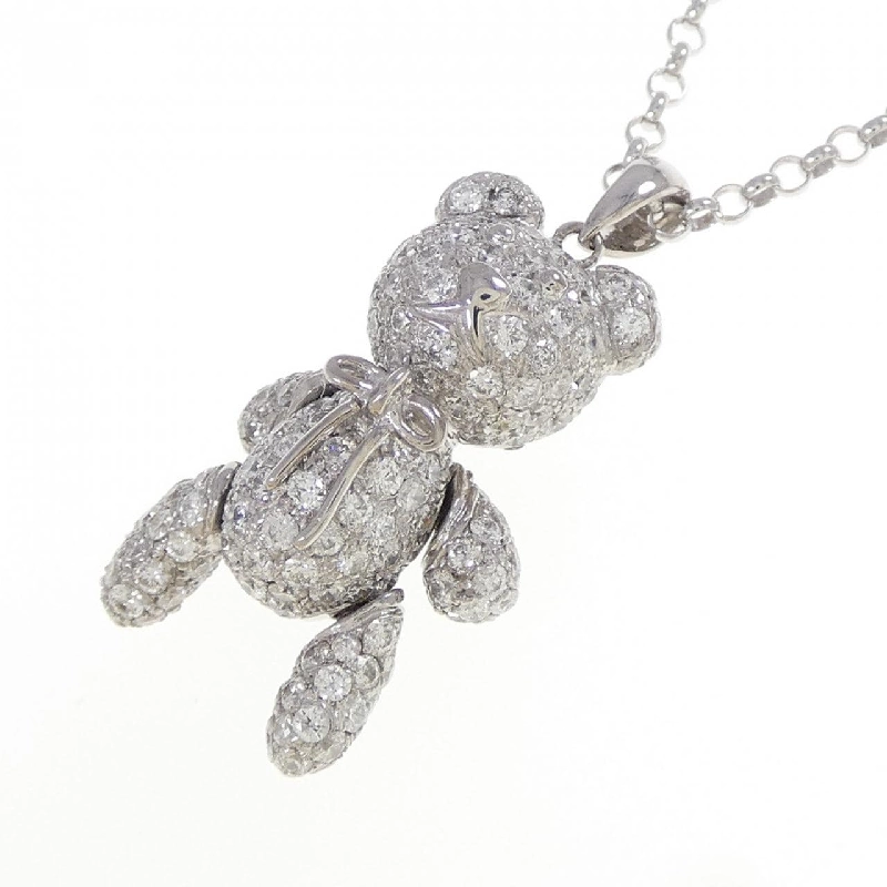 K18WG Bear Diamond Necklace 2.50CT - Hàng hiệu Chính hãng 859798