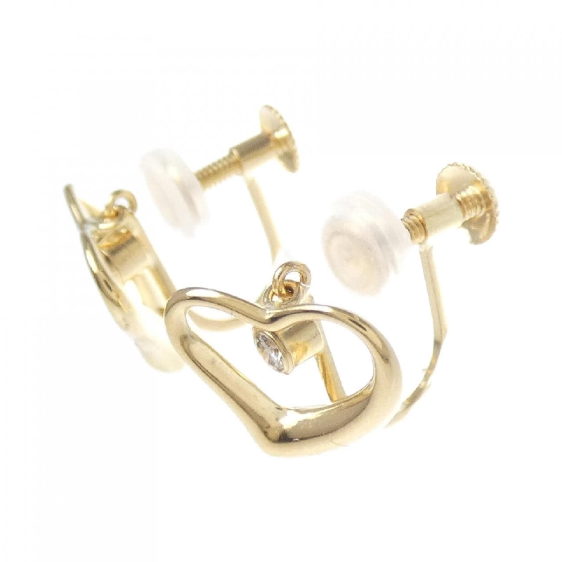 K18YG Bông tai kim cương hình trái tim - Hàng hiệu Chính hãng 869560