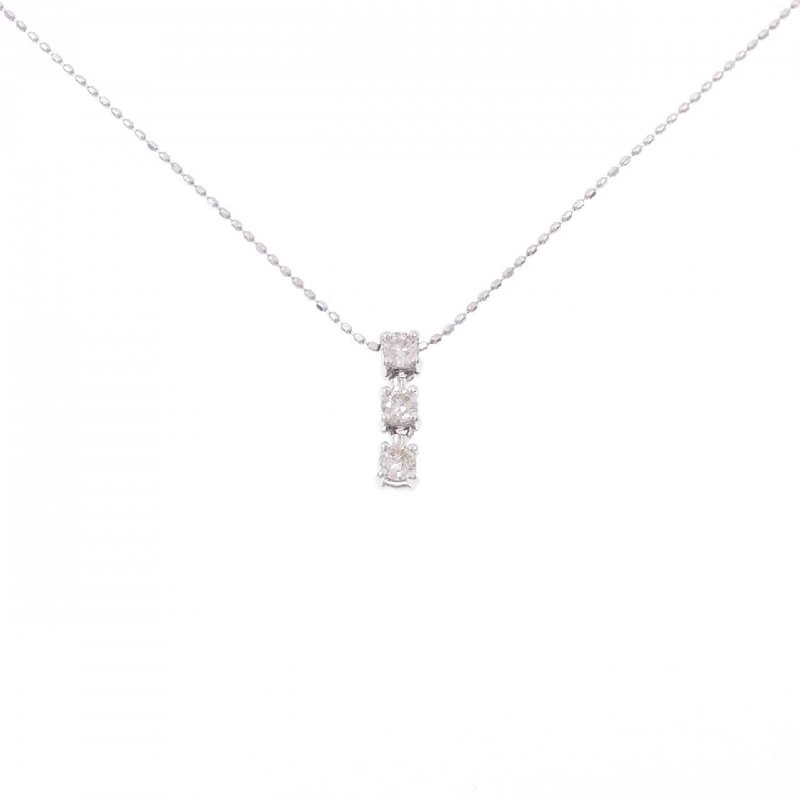 K18WG Dây chuyền kim cương ba viên 0.25CT - Hàng hiệu Chính hãng 863216