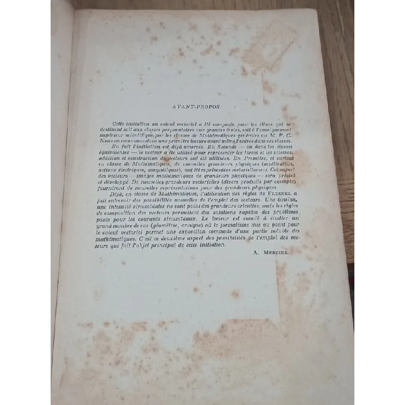 Intiation Au Calcul Vectoriel - R. Dussaud 703605