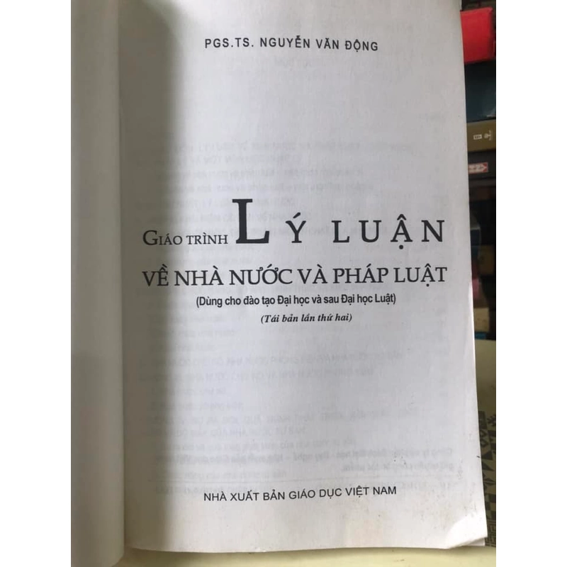 Giáo trình lý luận về nhà nước và pháp luật dùng cho đào tạo ĐH và sau ĐH Luật 306809