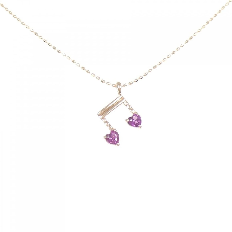 K10PG Âm符 Garnet Dây chuyền - Hàng hiệu Chính hãng 865482