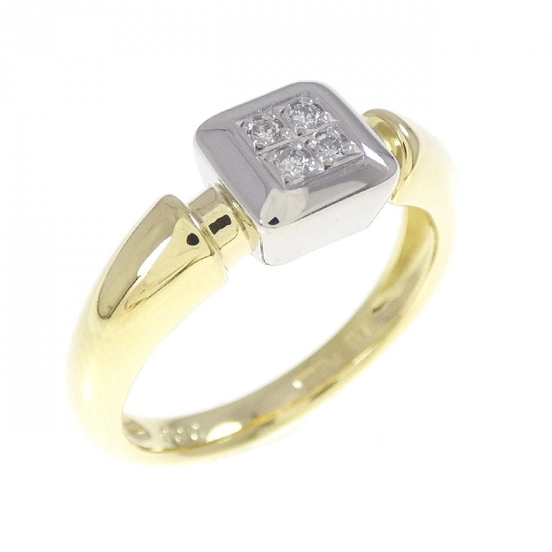 Nhẫn kim cương K18YG/PT900 0.06CT - Hàng hiệu Authentic 852225