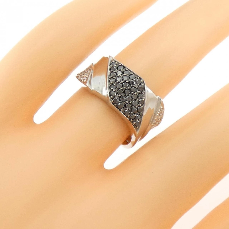 Nhẫn kim cương K18WG/K18BG 0.38CT - Hàng hiệu Authentic 849051