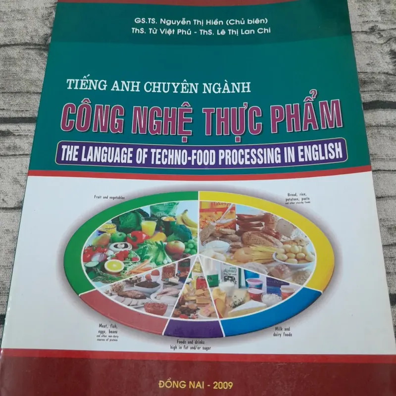 Tiếng Anh chuyên Công nghệ thực phẩm. GS. Tiến sỹ Nguyễn Thị Hiền  706180