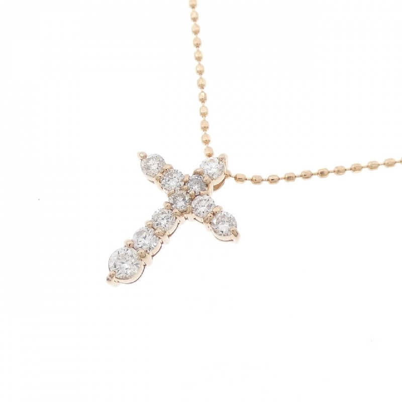 K18PG Dây chuyền kim cương hình chữ thập 0.30CT - Hàng hiệu Chính hãng 862555