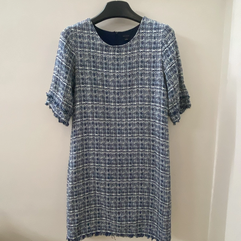 Váy vải tweed hàng xuất dư cắt mác size L 465601