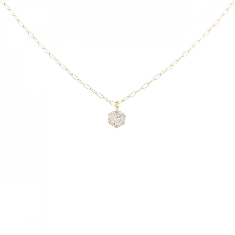 K18YG Solitaire Dây chuyền kim cương 0.10CT - Hàng hiệu Chính hãng 858404
