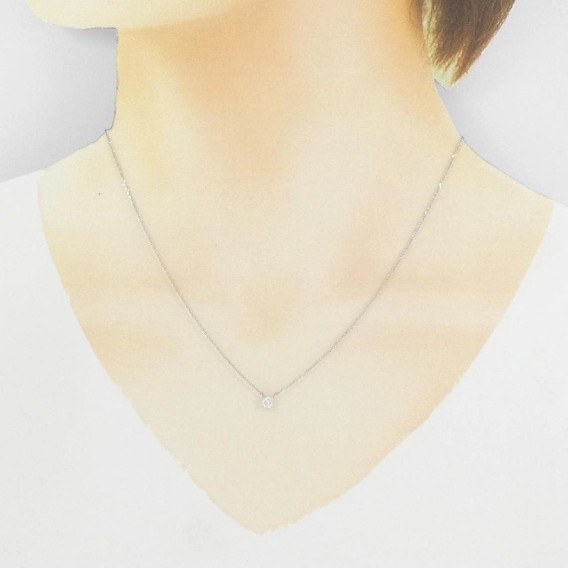PT950 Solitaire Diamond Necklace - Hàng hiệu Authentic 861752