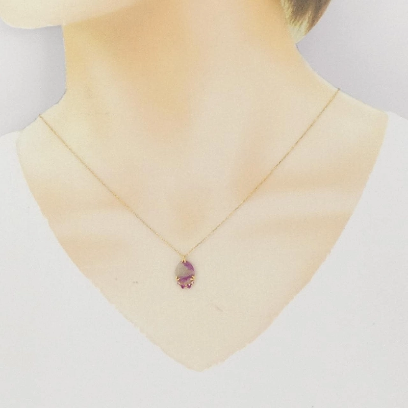 K18YG Dây chuyền Ruby - Hàng hiệu Chính hãng 863928