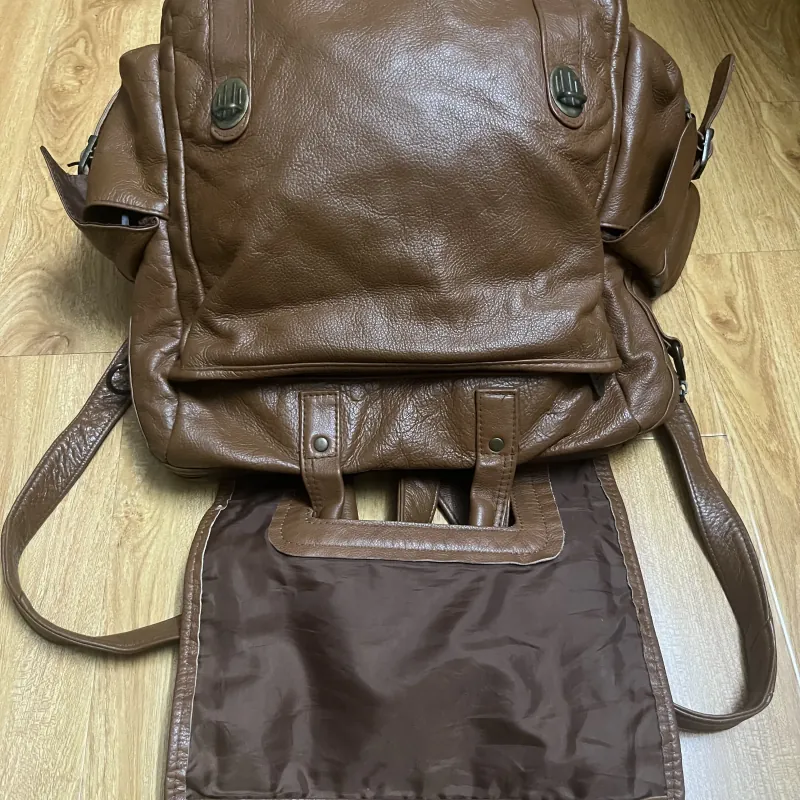 Balo nam 30x42x15 da thật 2hand 1013065