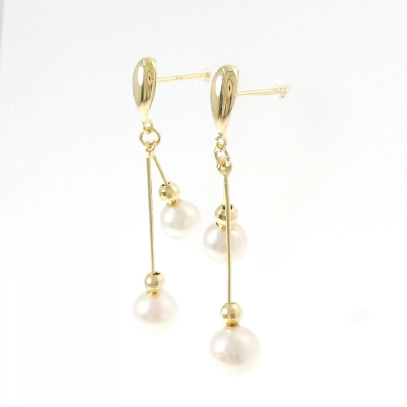 K18YG Bông tai ngọc trai Akoya - Hàng hiệu Authentic 864670