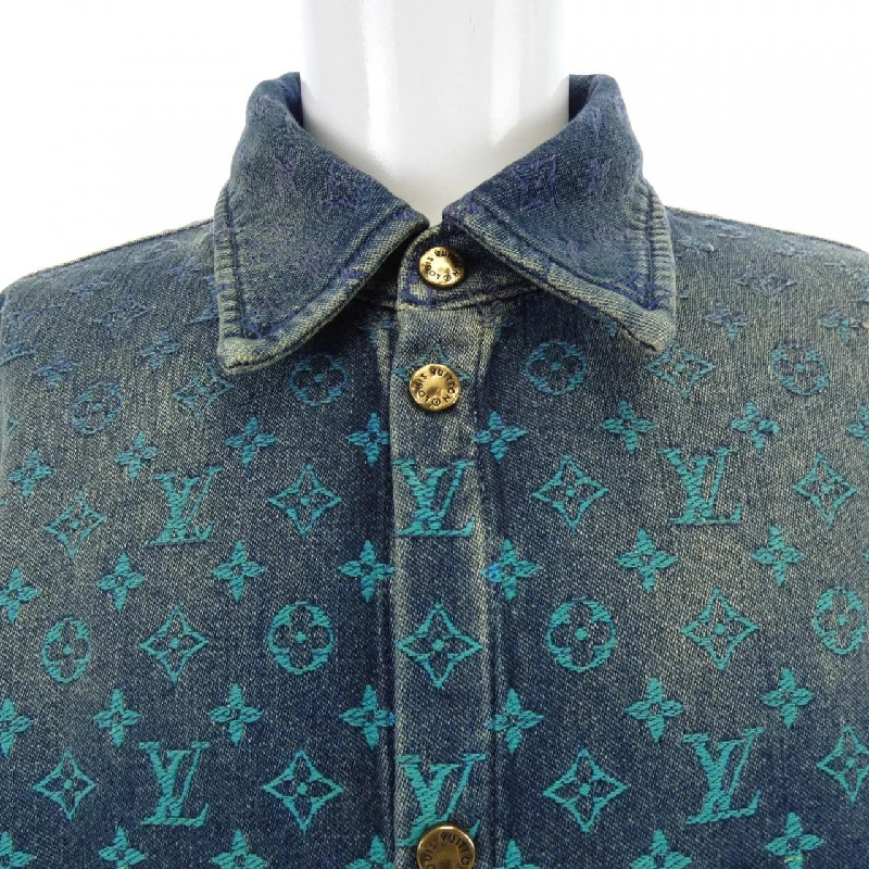 Áo sơ mi denim ngắn tay họa tiết monogram cầu vồng LOUIS VUITTON HOS72XYM4 - Hàng hiệu Authentic 898143