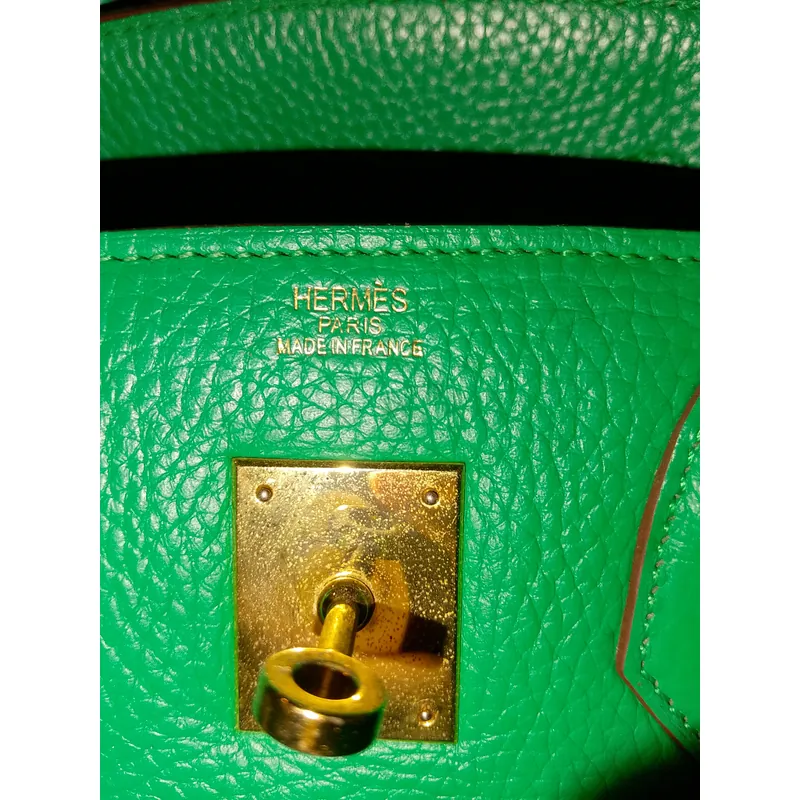 Túi xách Hermes da xanh lá cho nữ  598840
