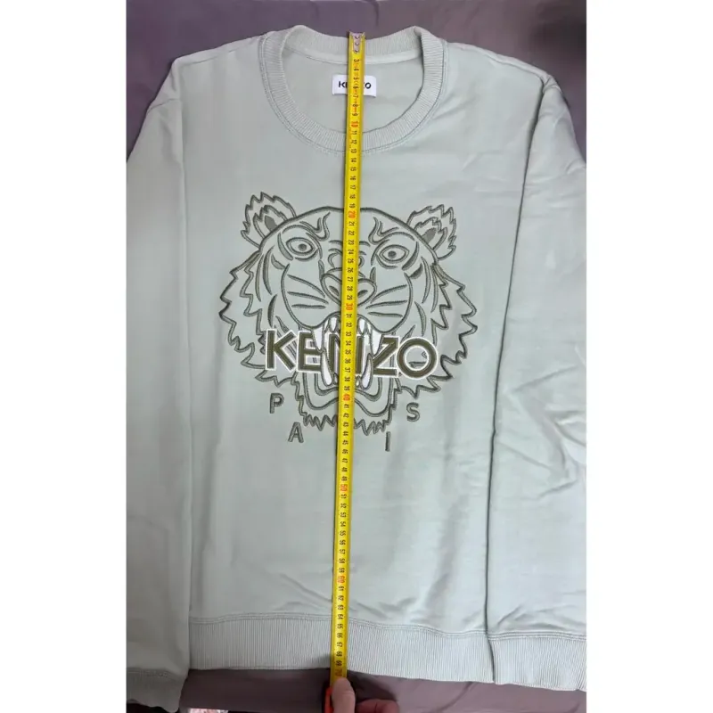 Áo sweater Kenzo màu xanh lá nhạt thêu đầu hổ size XL 729289