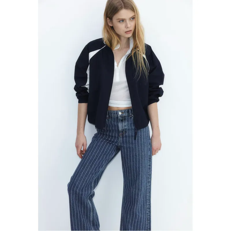 Quần jean suông lưng cao hiệu H&M - hàng Auth 713335