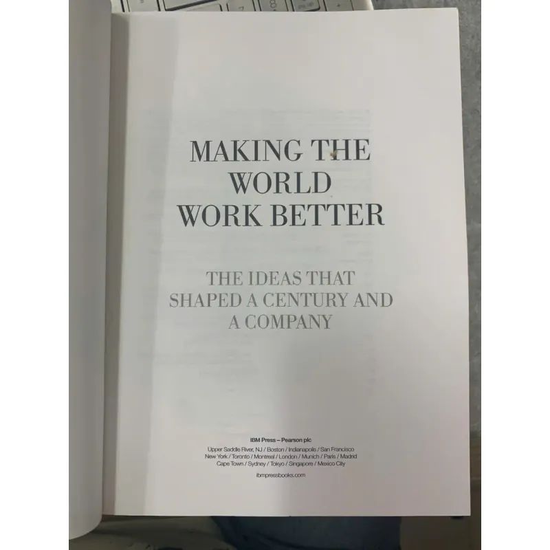 MAKING THE WORLD WORK BETTER (ĐIỀU KHIẾN THẾ GIỚI HOẠT ĐỘNG TỐT HƠN) 600593