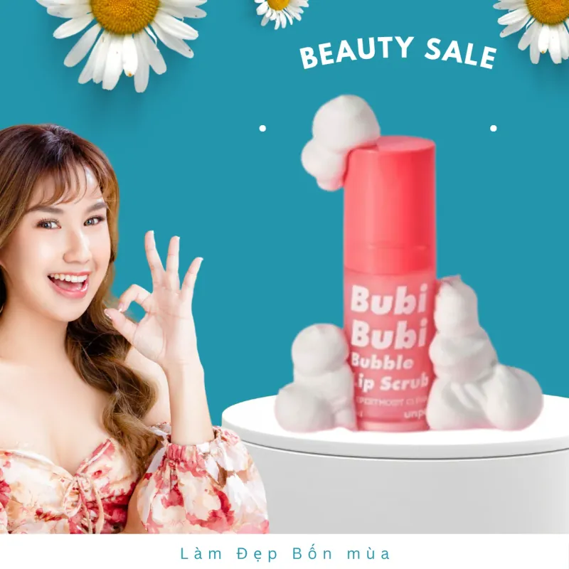 Tẩy Tế Bào Chết Môi Unpa Bubi Bubi Bubble Dạng Sủi Bọt 10ml nguyên tem chính hãng 571396