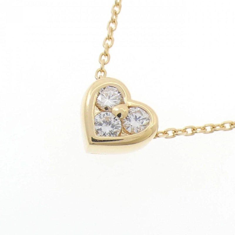 K18YG Dây chuyền kim cương hình trái tim 0.24CT - Hàng hiệu Chính hãng 856519