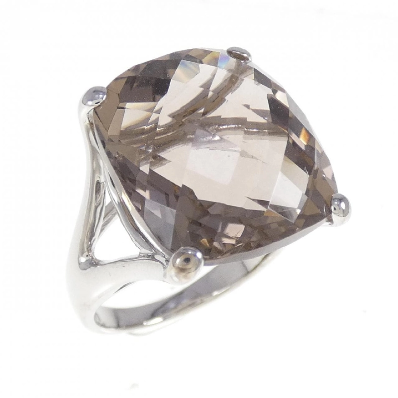 Nhẫn đá quý khói K18WG 668993