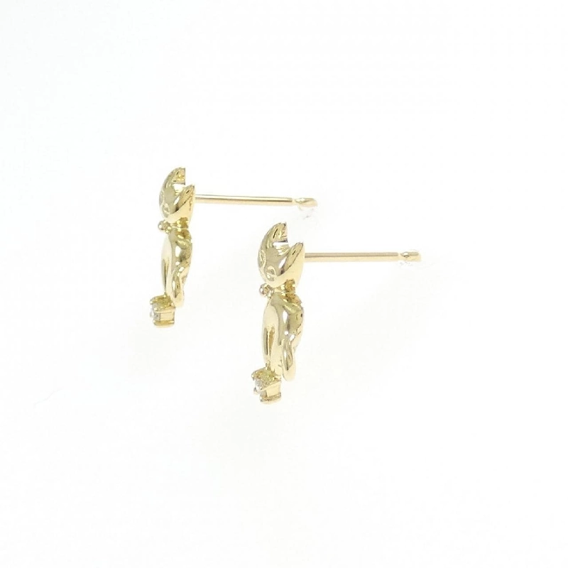 K18YG Bông tai Kim cương Mèo 0.02CT - Hàng hiệu Chính hãng 870864