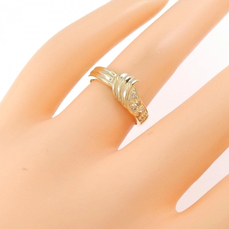 Nhẫn kim cương K18YG 0.07CT 670196