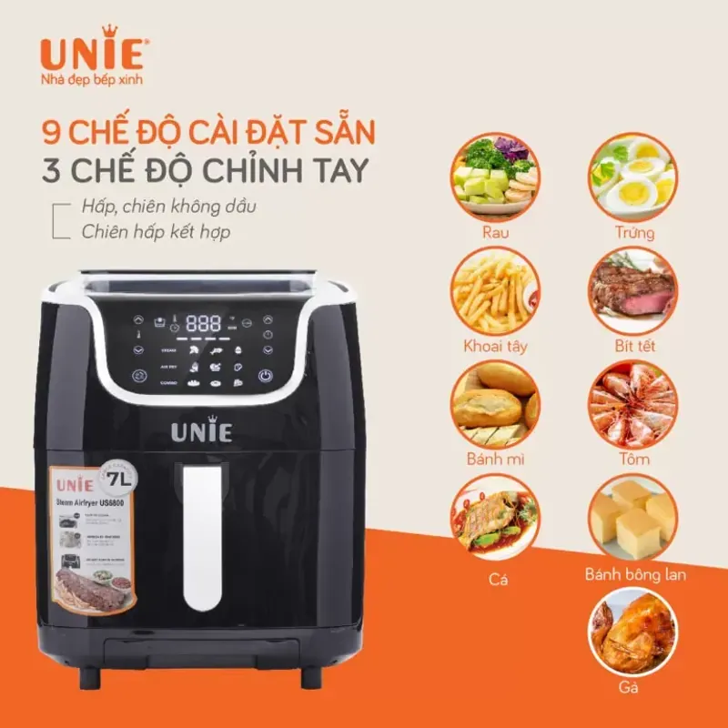 Nồi chiên hơi nước UNIE US6800 7L 3in1 600022
