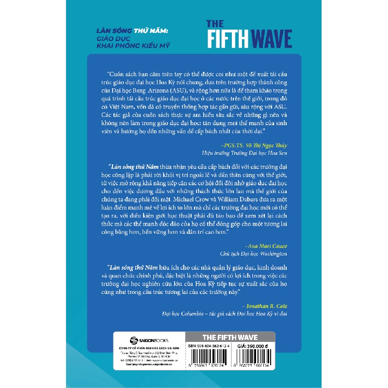 Làn Sóng Thứ Năm: Giáo Dục Khai Phóng Kiểu Mỹ - Michael M. Crow, William B. Dabars 296379