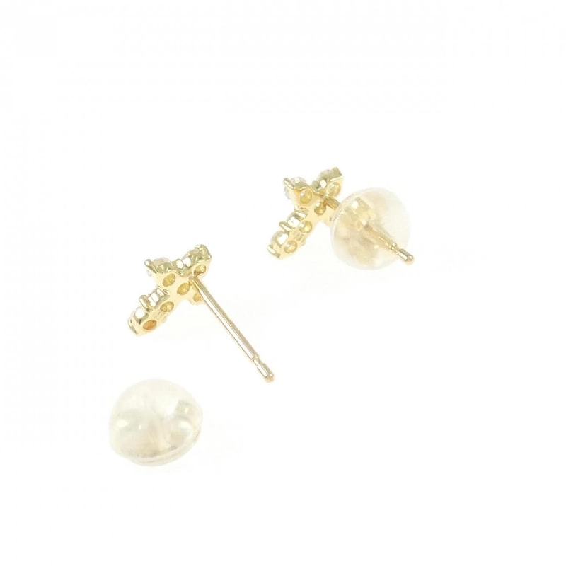 K18YG Bông tai kim cương chéo 0.20CT - Hàng hiệu Chính hãng 869868