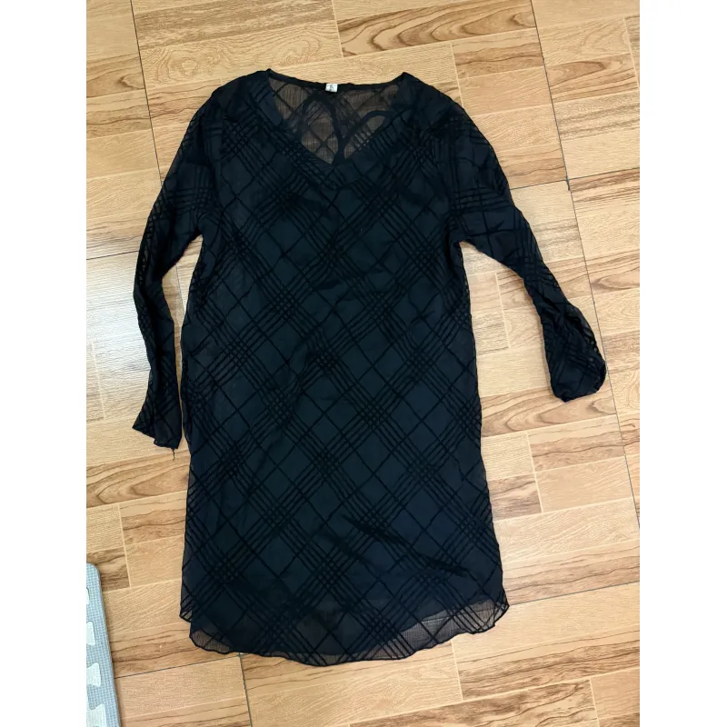 Set váy voan đen kèm váy dây 935135