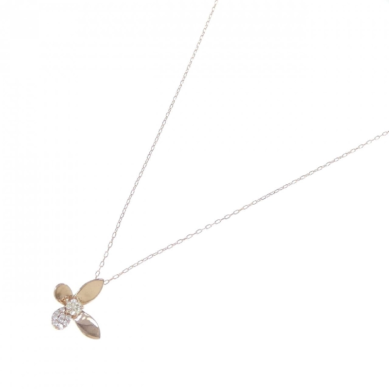 K18PG Bướm Kim Cương Dây Chuyền 0.122CT - Hàng hiệu Chính Hãng 861549